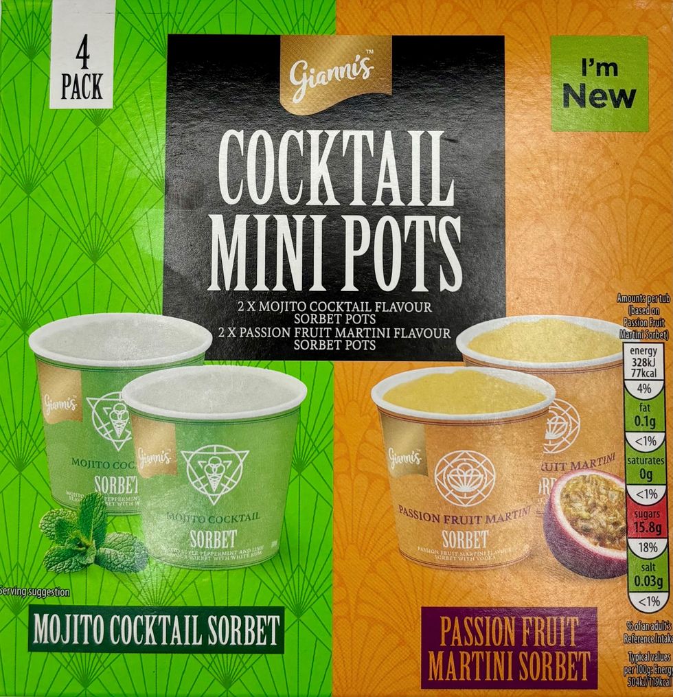 Aldi's new cocktail mini pot ice creams