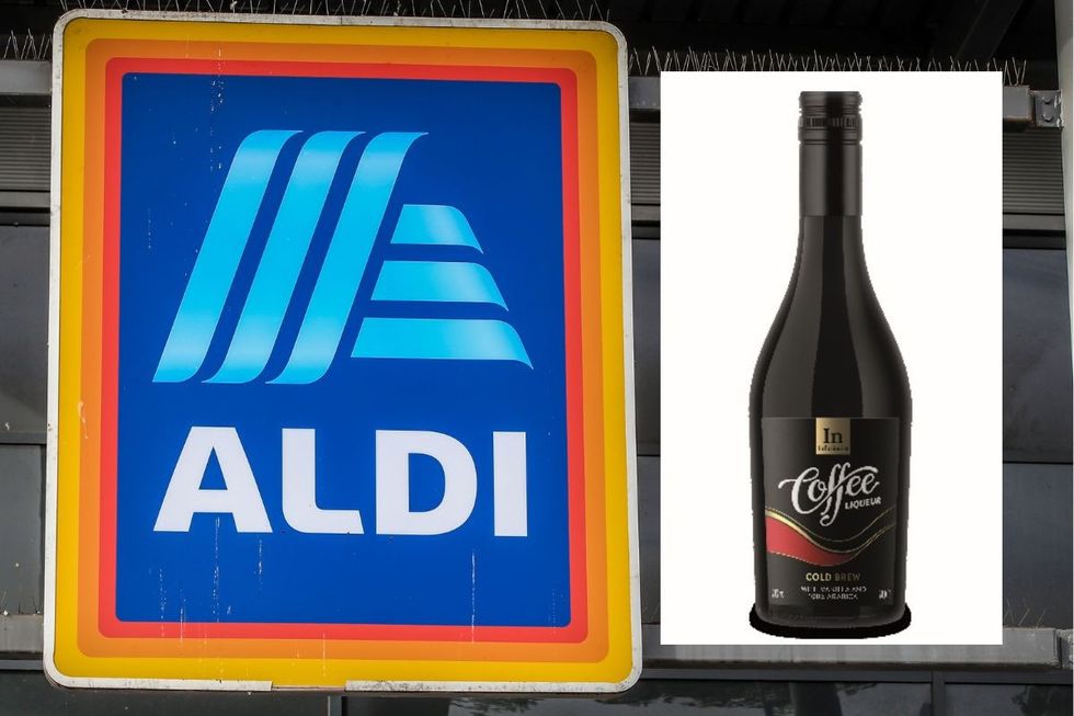 ALDI SHOP SIGN AND LIQUEUR