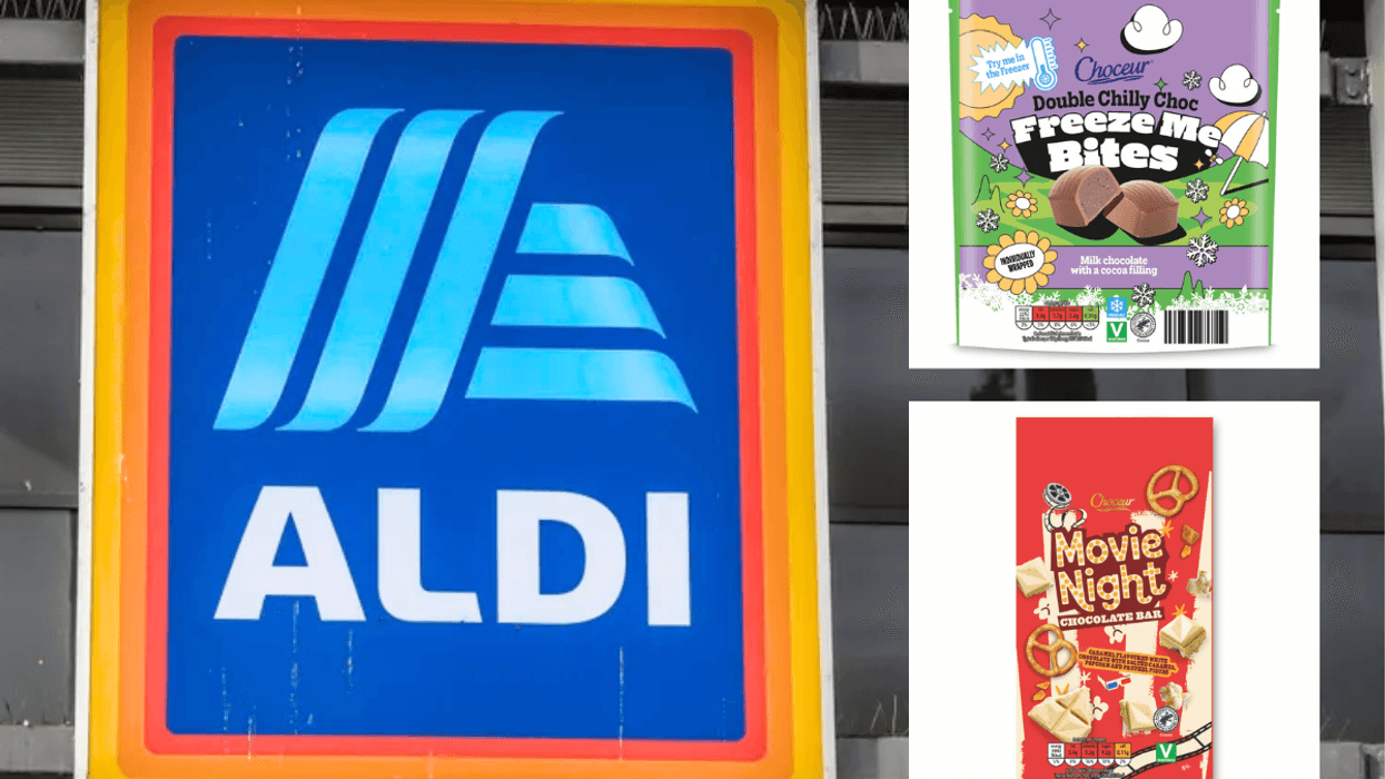 Aldi sign / Aldi chocolate bars
