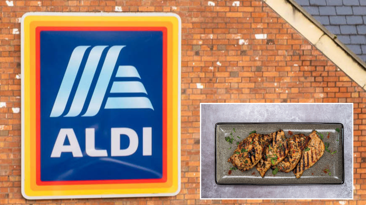 Aldi sign / New Thai Pork Loin Steaks