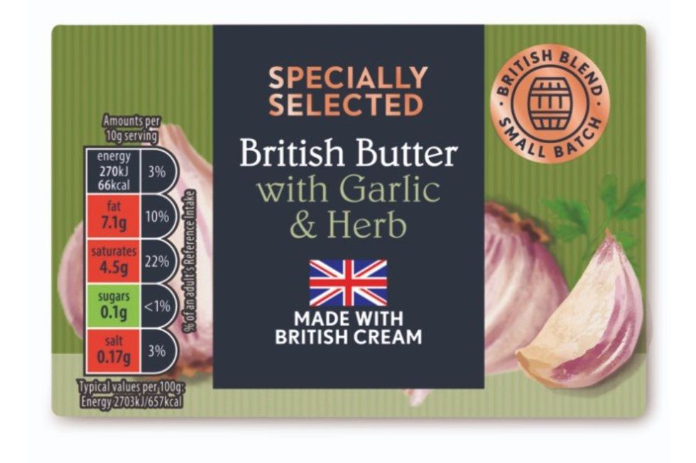 Aldi Specially Selected British Butter with Garlic & Herb