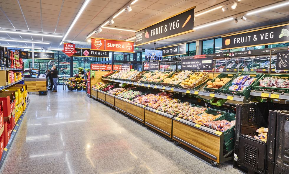 Aldi store fruit and veg