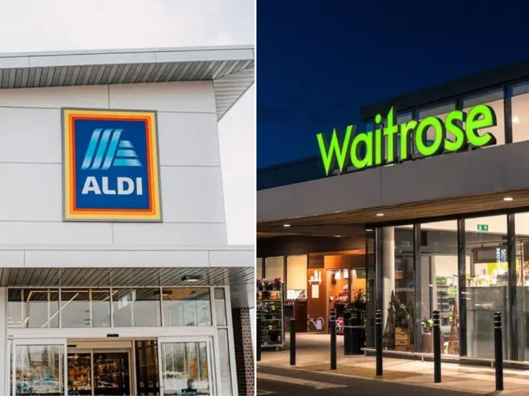 Aldi store / Waitrose store