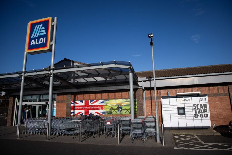 Aldi store with InPost lockers