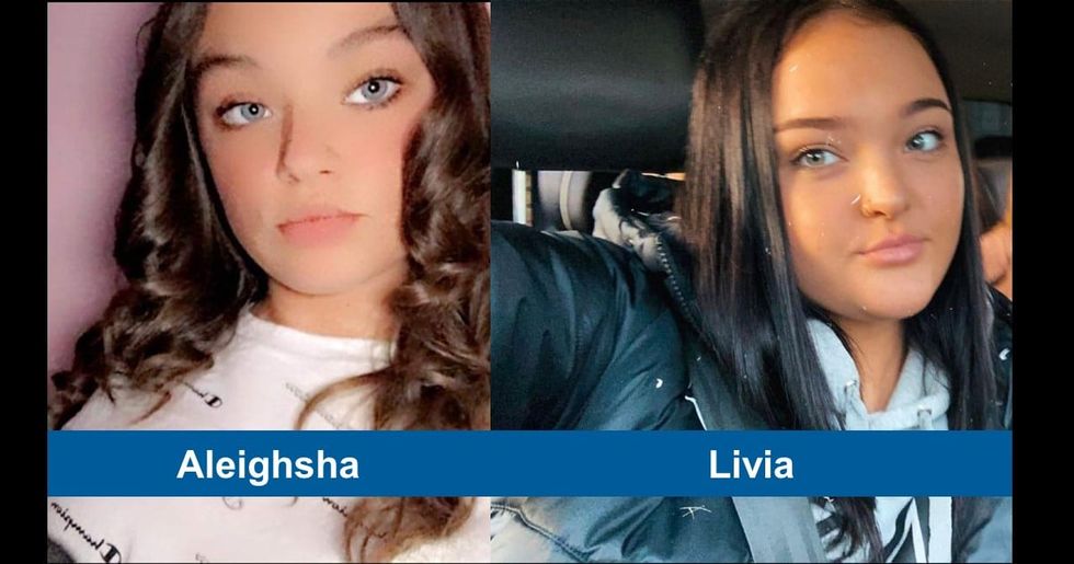 Aleighsha and Livia who have been reported missing by West Mercia Police