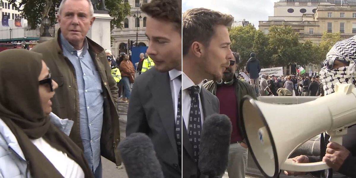 NextImg:Pro-Palestine protester FAILS to define ‘far right’ in toe-curling Alex Armstrong heckle