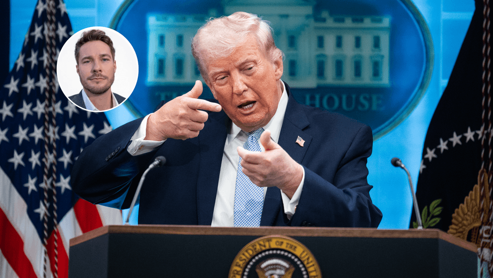 Alex Armstrong (left), Donald Trump (right)