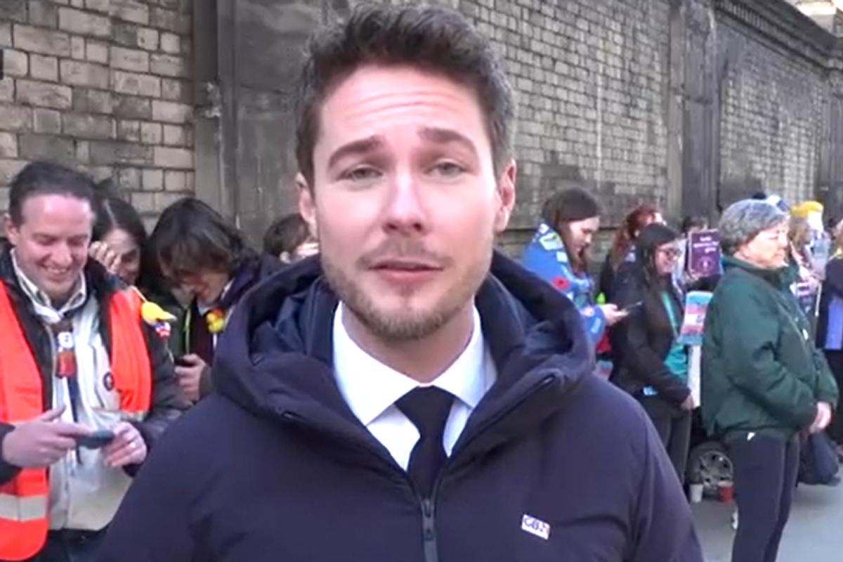 Alex Armstrong reported on the ground at the London Girlguiding protest
