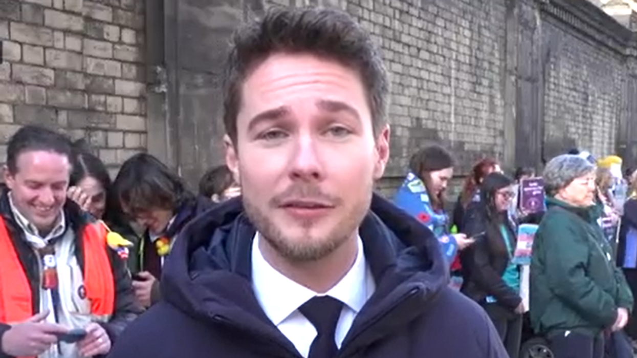 Alex Armstrong reported on the ground at the London Girlguiding protest
