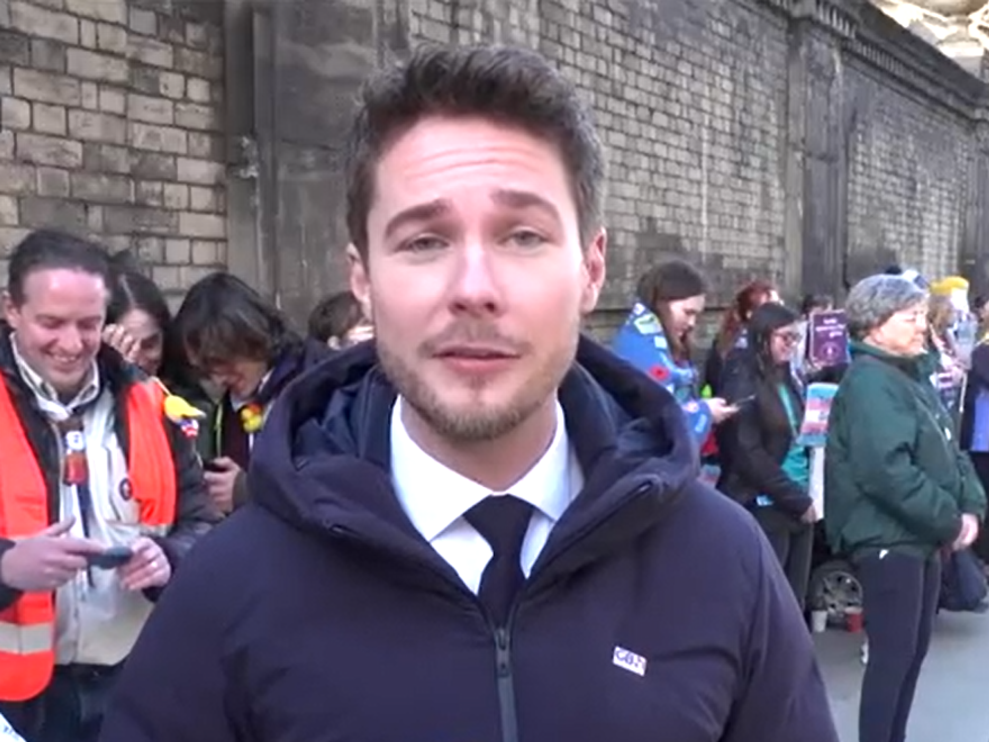 Alex Armstrong reported on the ground at the London Girlguiding protest