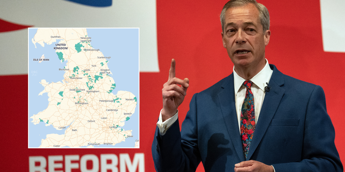 NextImg:Reform REVOLT: Shock map shows Farage’s party winning 1,000 councillors in 'Tory nightmare'