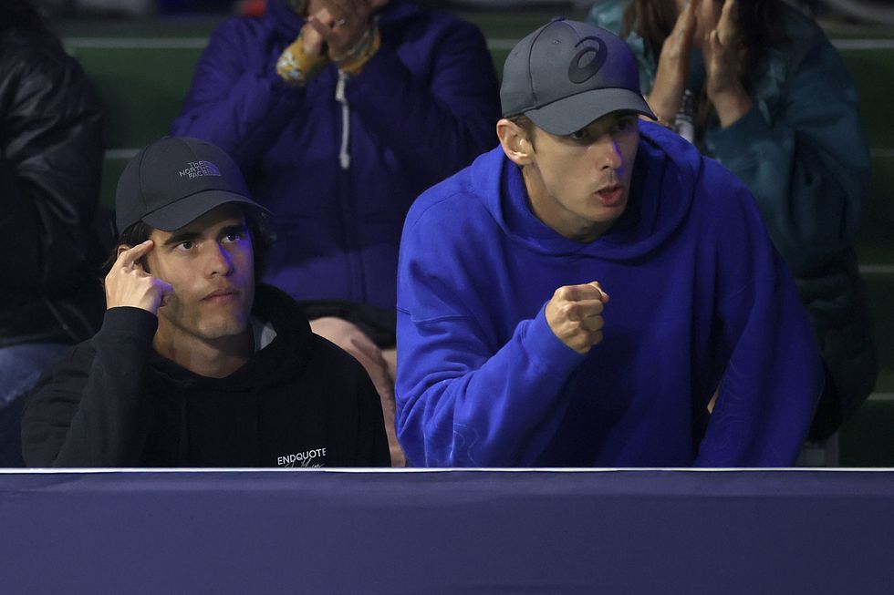 Alex de Minaur was in the audience to watch Katie Boulter's final