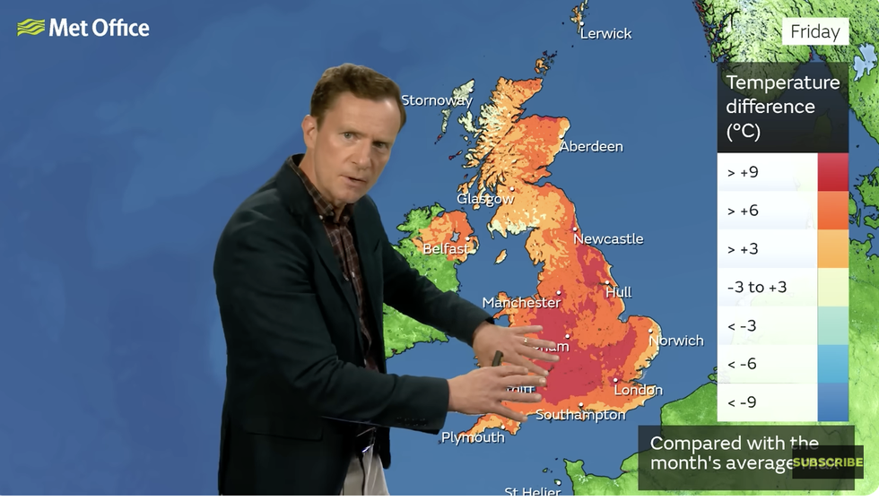 Alex Deakin provides Britons with a weather update