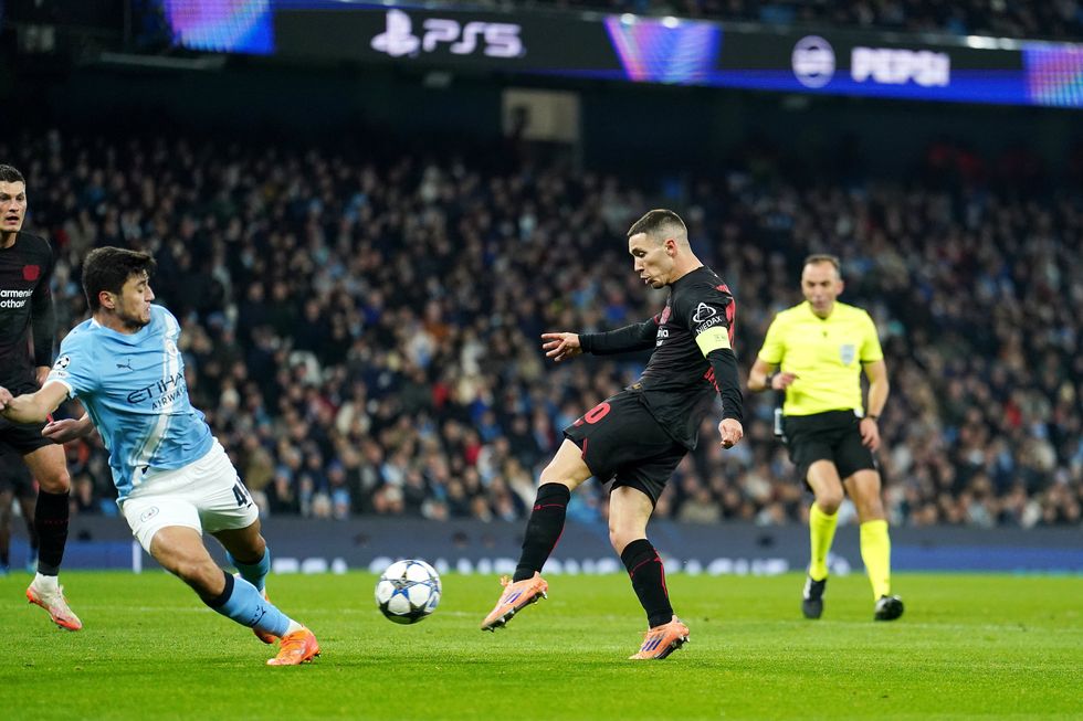 Alex Grimaldo scored Bayer Leverkusen's first on a shoddy night for City
