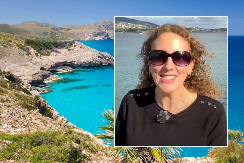 Alex in Spain and Majorca in background