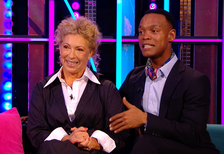 Alex Kingston and Johannes Radebe