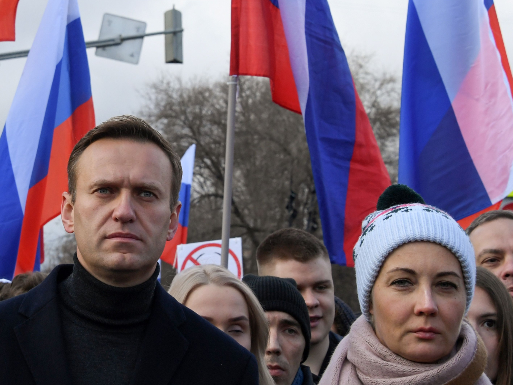 Alexei Navalny and his wife Yulia