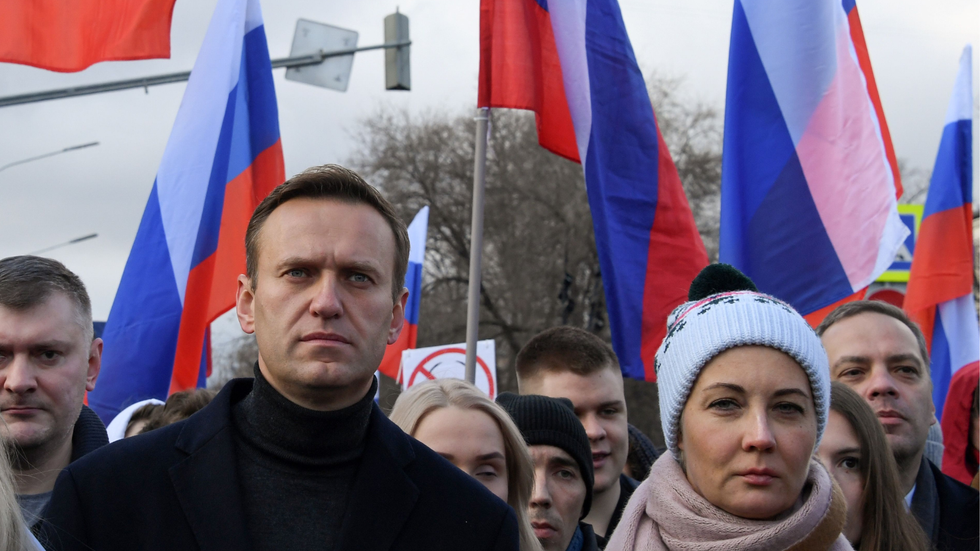 Alexei Navalny and his wife Yulia