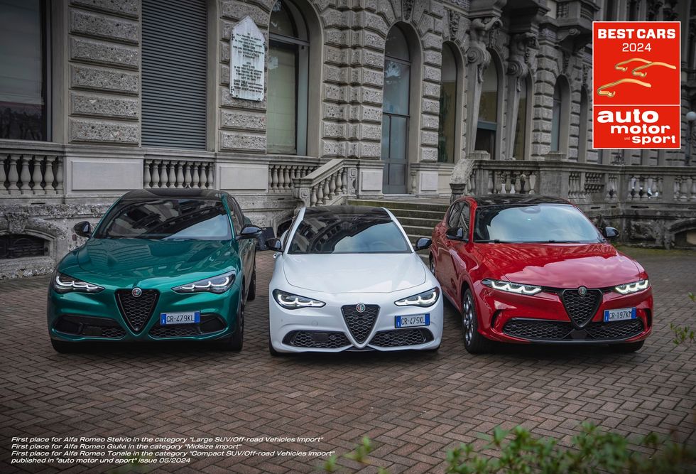 Alfa Romeo models with the traditional off-centre number plates