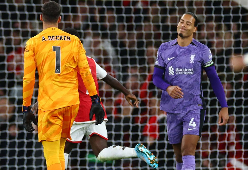Alisson and Virgil van Dijk were at fault for Arsenal's second