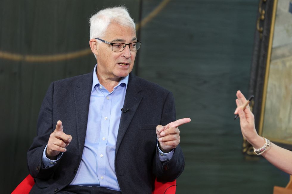 Alistair Darling appearing on a current affairs news show