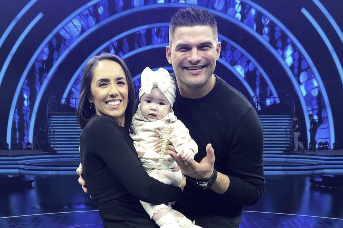 Aljaz Skorjanec, Janette Manrara and their daughter Lyra