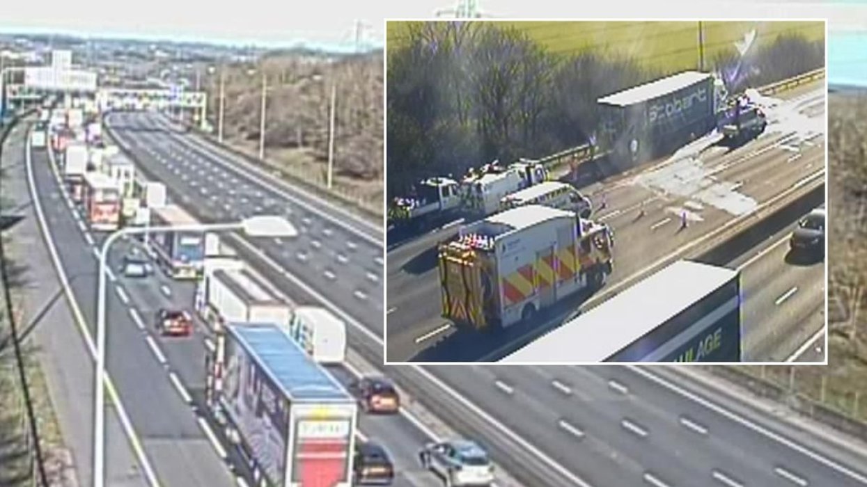 All emergency services attended the scene on the M25 in the early hours of the morning