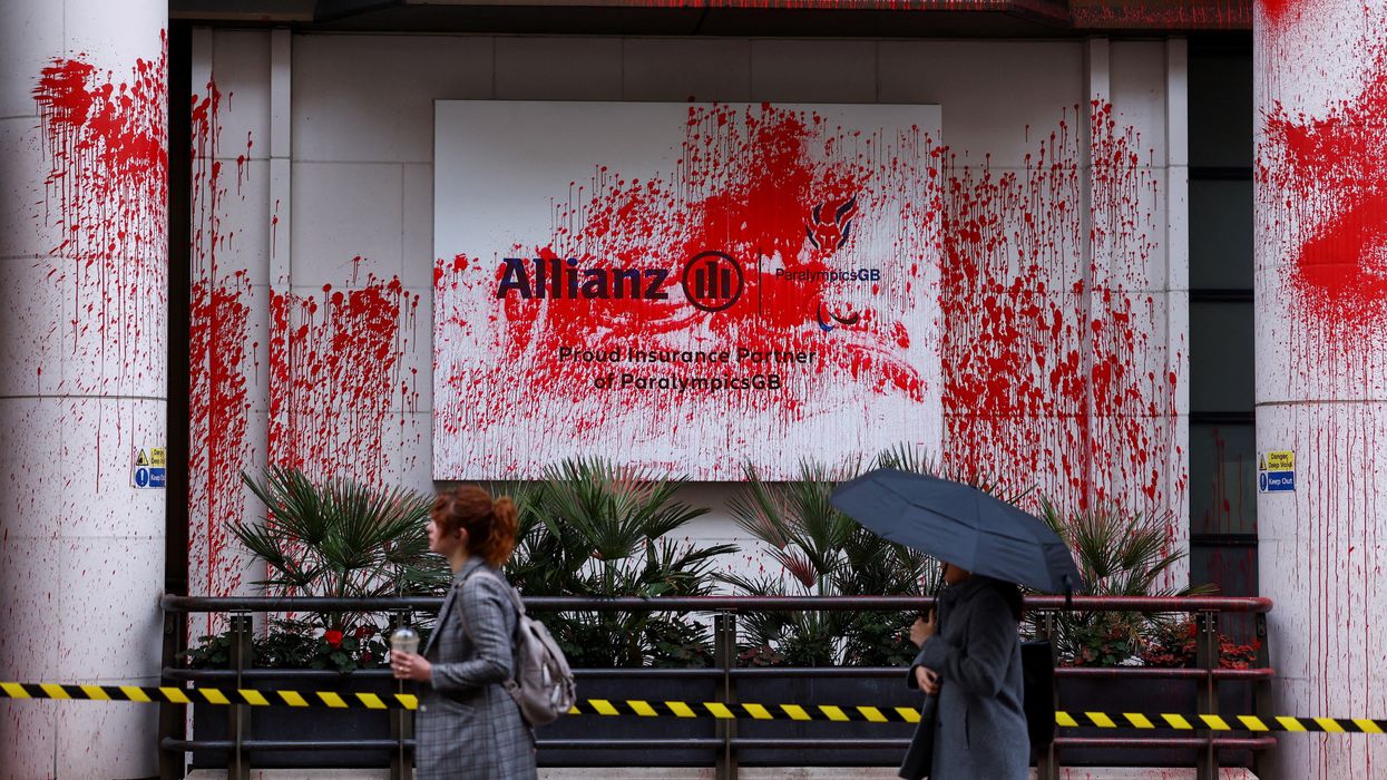 Allianz office red paint