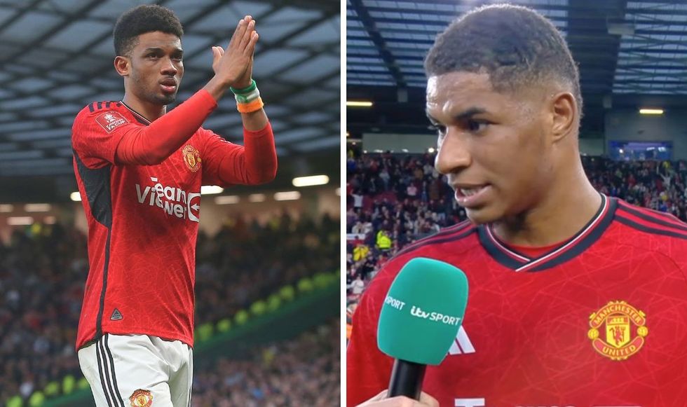 Amad Diallo and Marcus Rashford