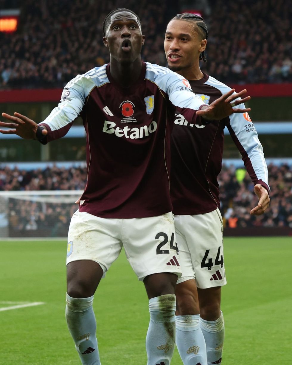 Amadou Onana was on target as Aston Villa beat Bournemouth at Villa Park