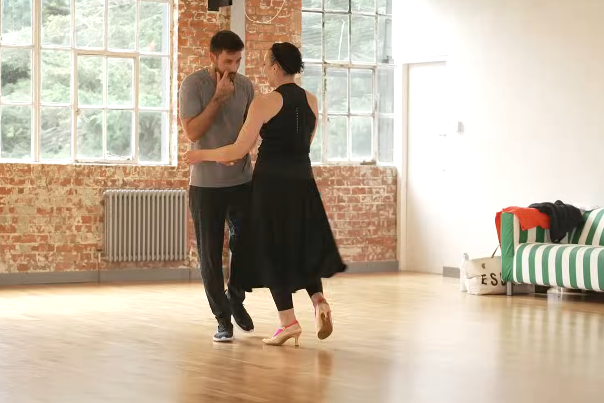 Amanda Abbington and Giovanni Pernice