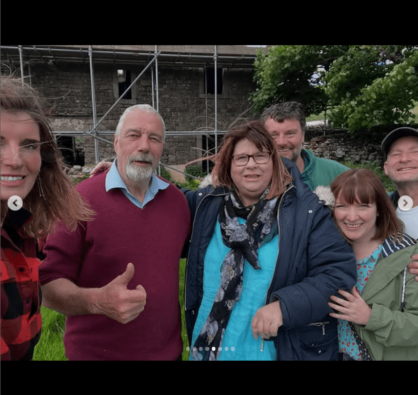 Amanda and Clive Owen with the Our Farm Next Door crew