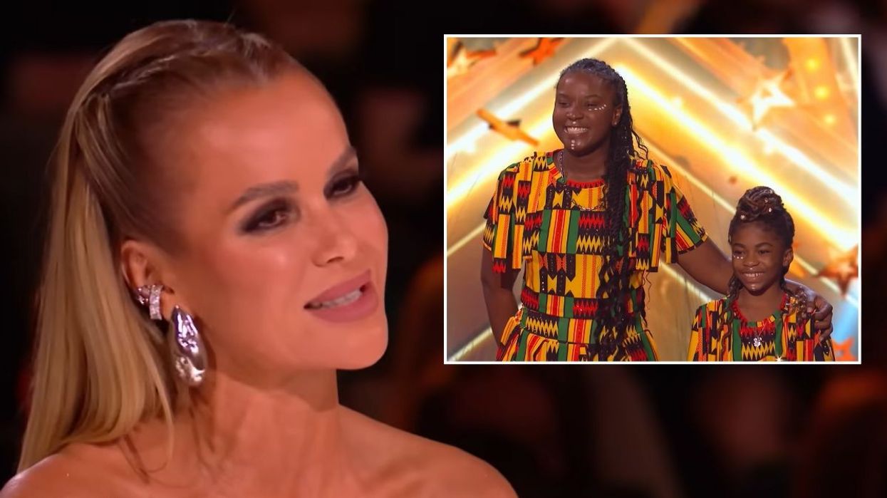 Amanda Holden and Abigail and Afronita