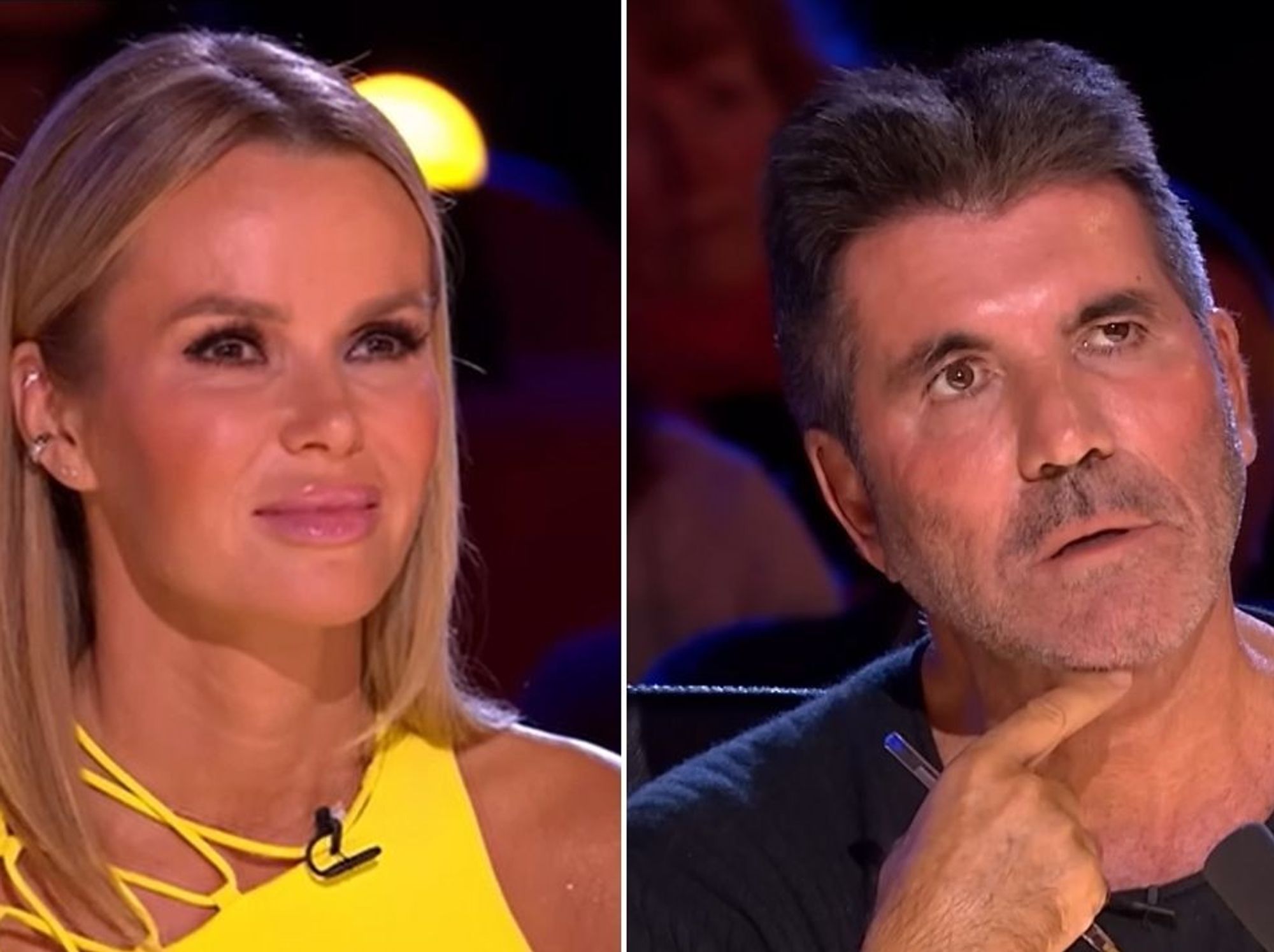 Amanda Holden and Simon Cowell