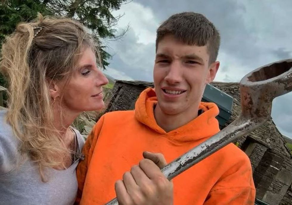 Amanda Owen and her son Reuben Owen