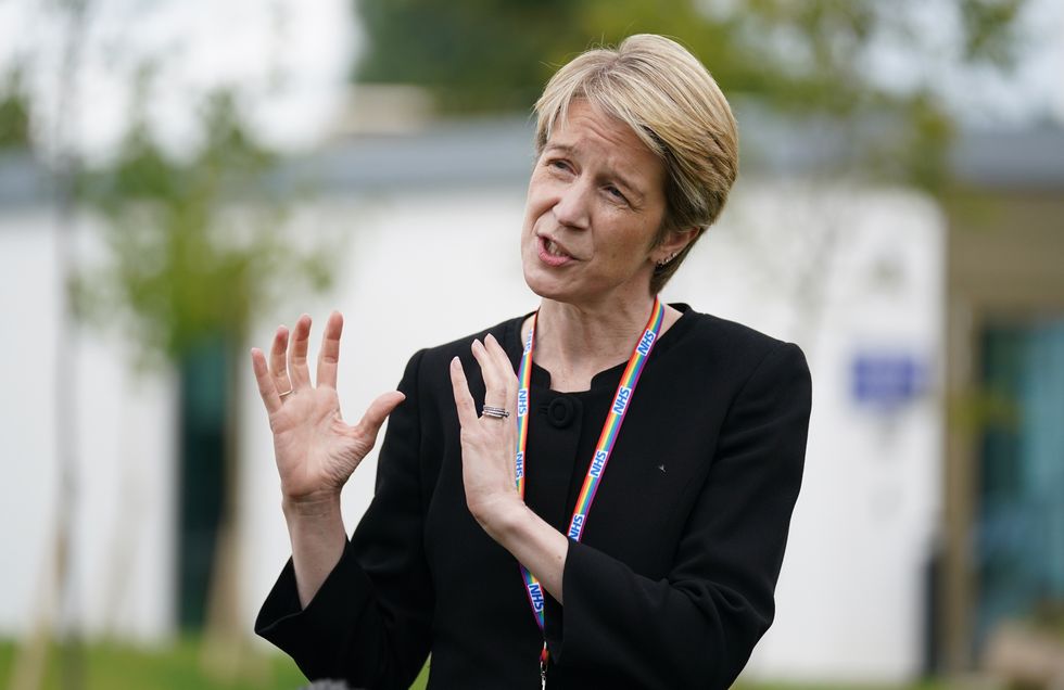 Amanda Pritchard, chief executive of NHS England, during a visit to Milton Keynes University hospital. Picture date: Tuesday August 10, 2021.