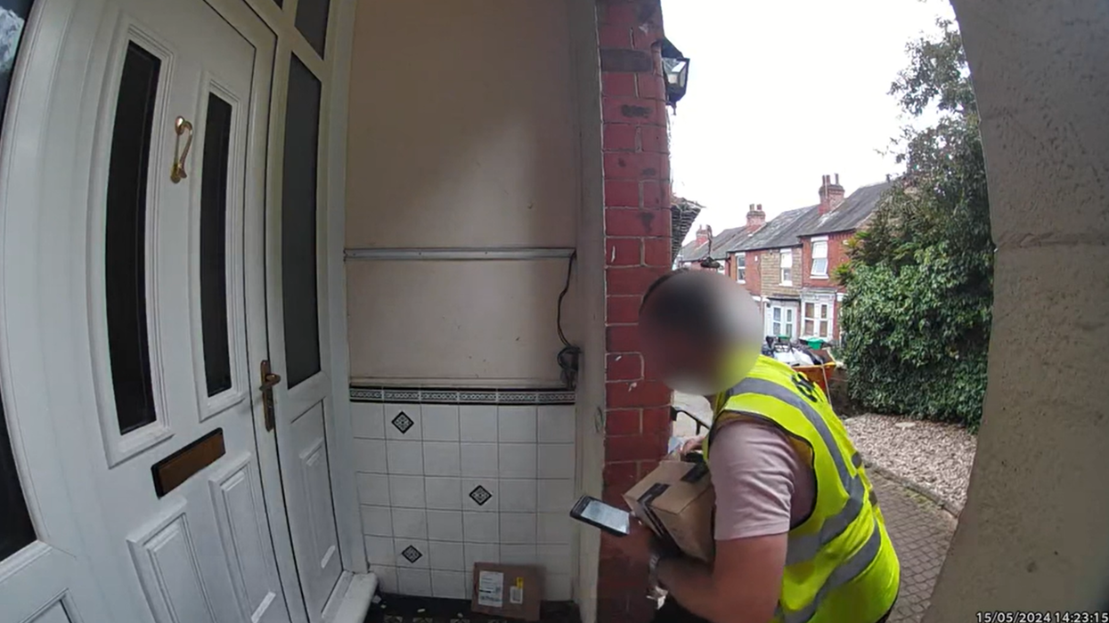 Amazon delivery driver caught stealing parcel from doorstep on Ring doorbell camera