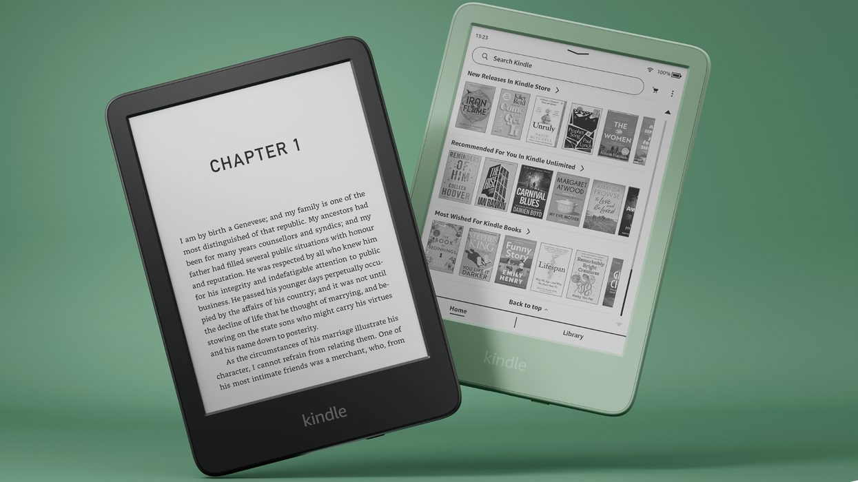 Amazon Kindle in the shades back and matcha green