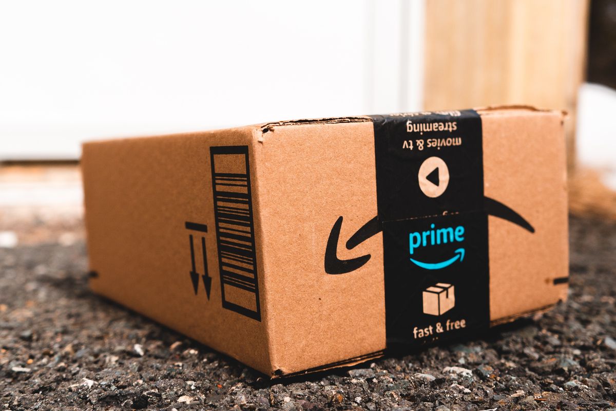 Amazon Prime parcel outside front door