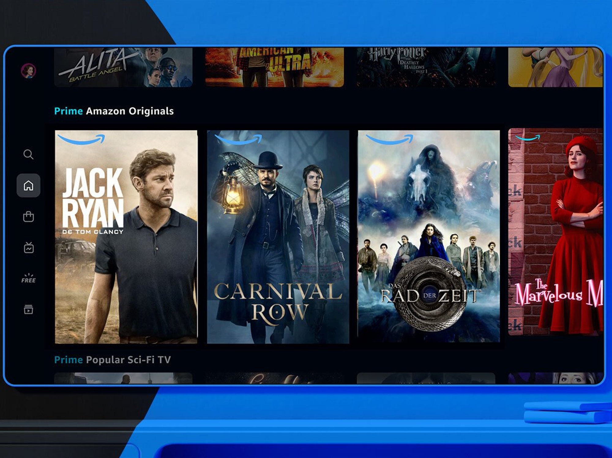Amazon Prime Video displayed on TV screen