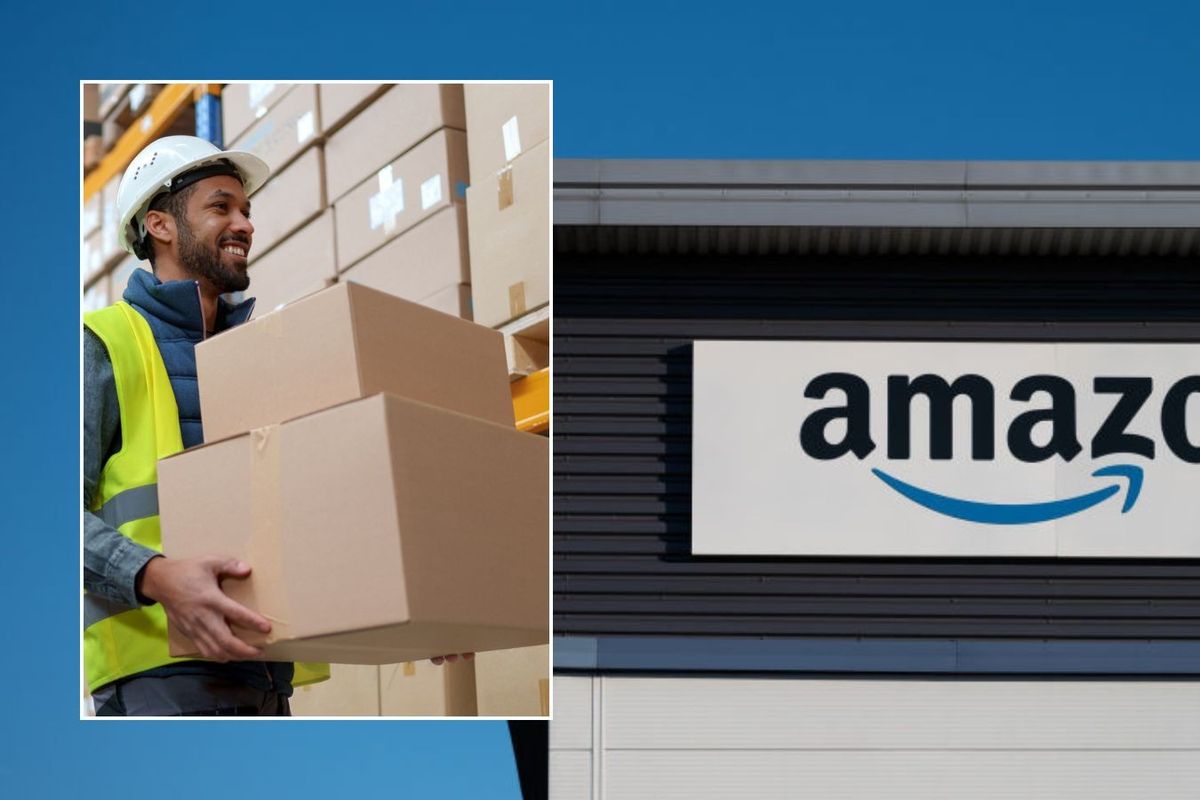 Amazon warehouse and warehouse worker 