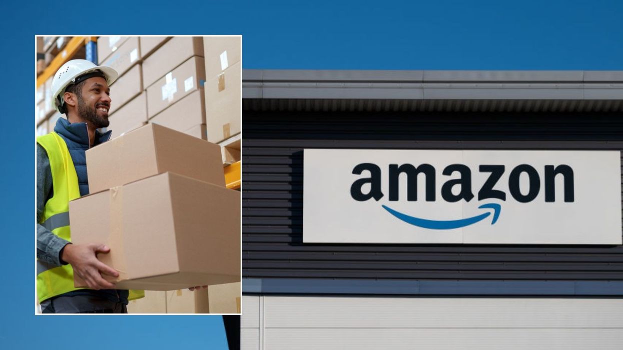 Amazon warehouse and warehouse worker