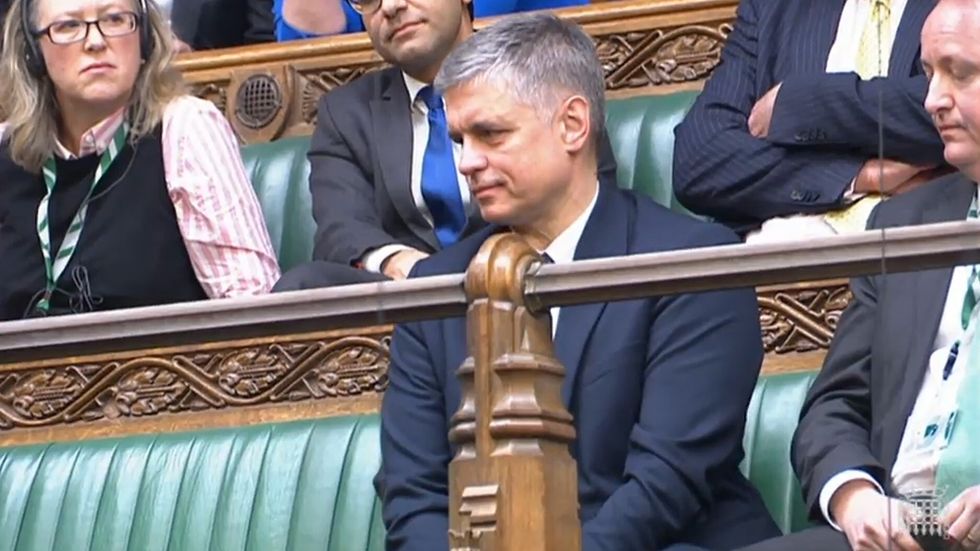 Ambassador of Ukraine to the UK, Vadym Prystaiko in the public gallery before Ukrainian President Volodymyr Zelensky addressed MPs in the House of Commons via videolink on the latest situation in Ukraine.