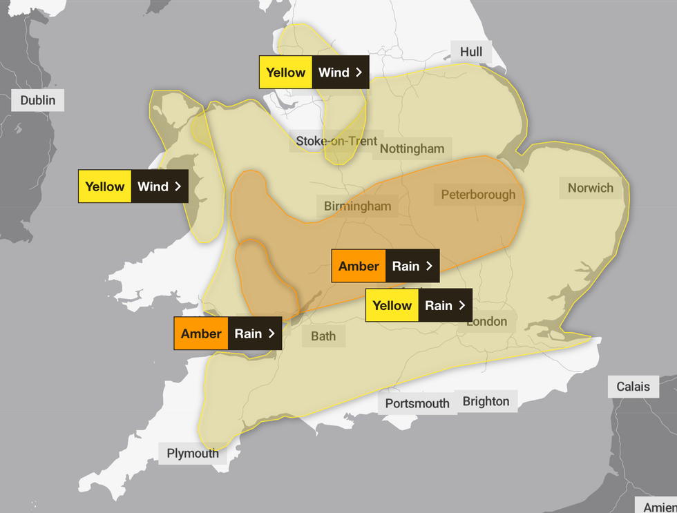 Amber weather warning