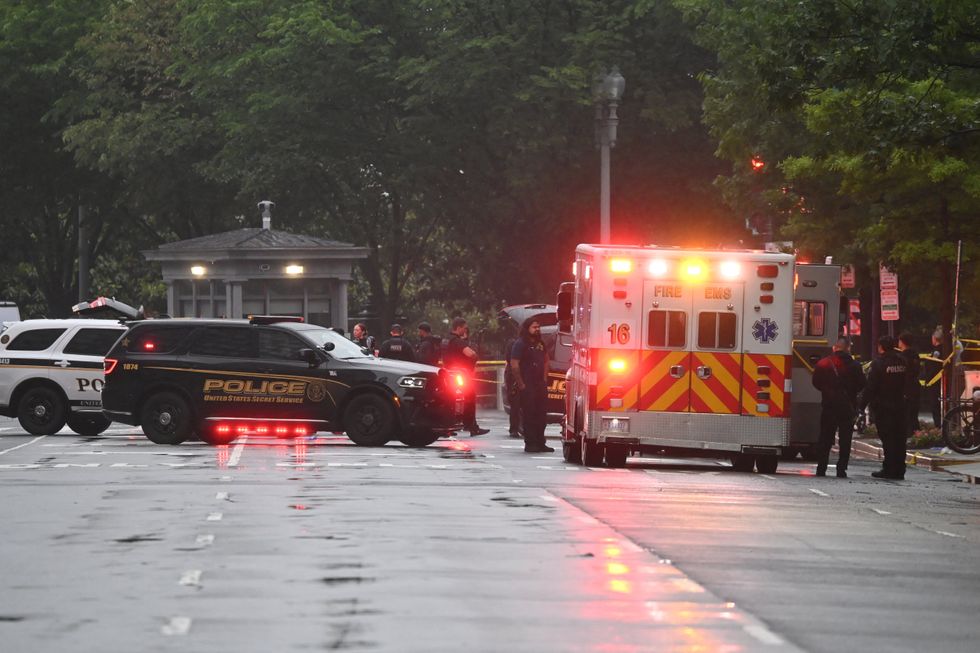 Ambulance rushes to scene after shooting near White House