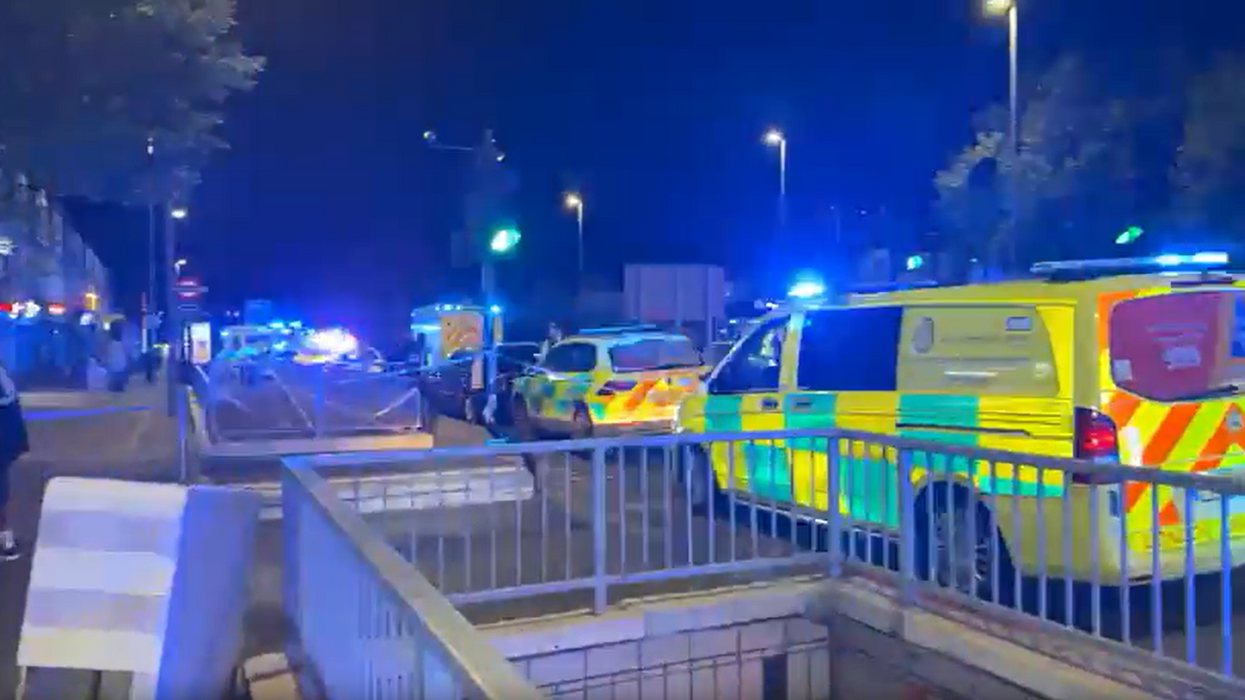 Ambulances on Woodford Avenue