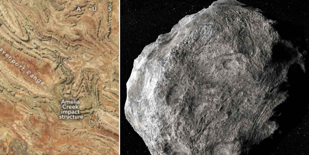 NextImg:Nasa image reveals how asteroid 13 times larger than football pitch smashed into Earth and formed a mountain