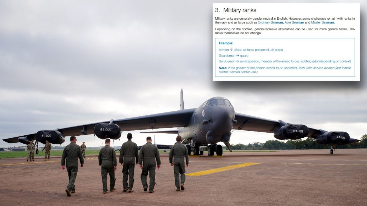 American servicemen on a Nato base