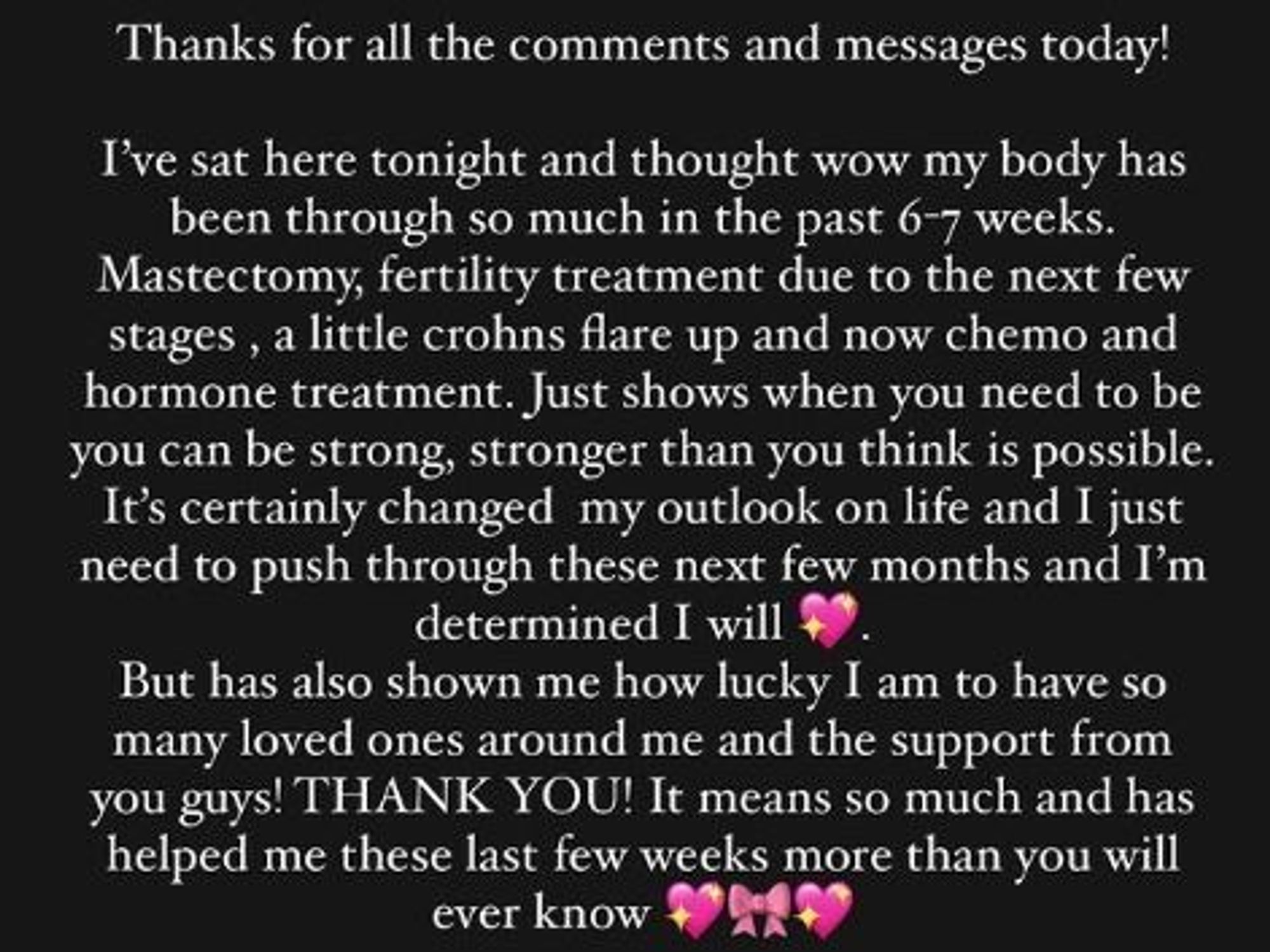 Amy Dowden shared a statement