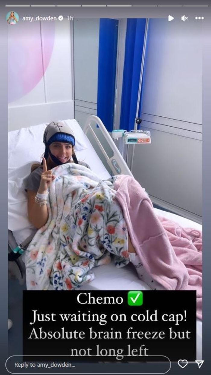 Amy Dowden smiles after chemo